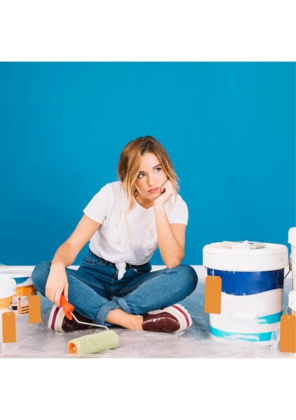 100 Adet 4 3/4 Inç x 2 3/8 Inç Plastik Nakliye Etiketi (Turuncu) (Yurt Dışından)