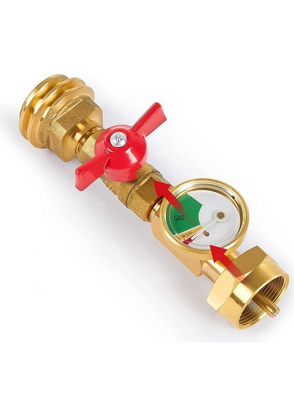 1lb Propan Tankı Adaptörü Açma/kapama Vanası ve Göstergesi ile (Yurt Dışından)