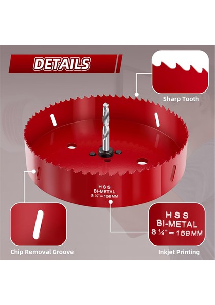 Gömme Işıklar Için 6,25 Inç Delik Testeresi, Toz Haznesi Takımıyla 6-1/4 Delik Testeresi (Yurt Dışından) fiyatları