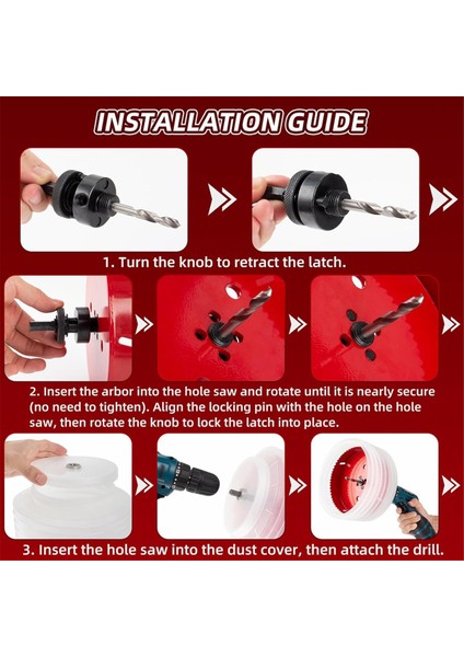 Gömme Işıklar Için 6,25 Inç Delik Testeresi, Toz Haznesi Takımıyla 6-1/4 Delik Testeresi (Yurt Dışından) indirimleri