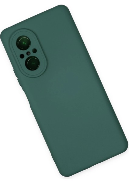 Huawei Nova 9 Se Kılıf Nano Içi Kadife Silikon - Koyu Yeşil Bstmy