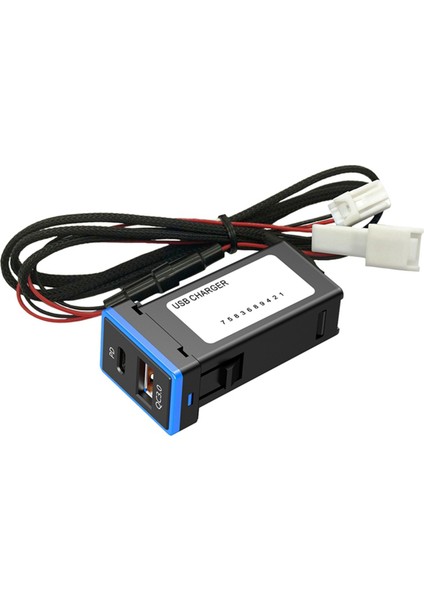 Araba Qc 3.0 Şarj Cihazı Type C USB Hızlı Şarj Soketi ile (Yurt Dışından)