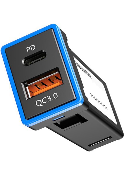 Araba Qc 3.0 Şarj Cihazı Type C USB Hızlı Şarj Soketi ile (Yurt Dışından)