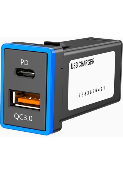 Araba Qc 3.0 Şarj Cihazı Type C USB Hızlı Şarj Soketi ile (Yurt Dışından)