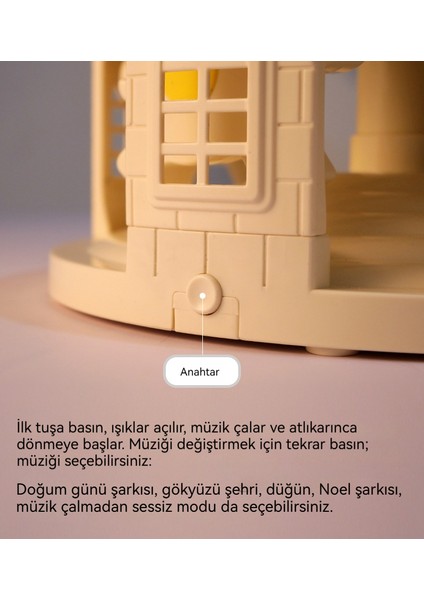 Atlıkarınca Tatlı Makinesi Müzik ile Otomatik Döner Kek Aperatif Ekran Standı (Yurt Dışından)