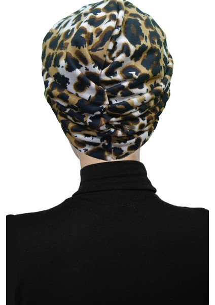 Savanna Chic Desenli Çapraz ve Bant Detaylı Astarlı Hazır Türban Tesettür Havuz Bonesi indirimleri