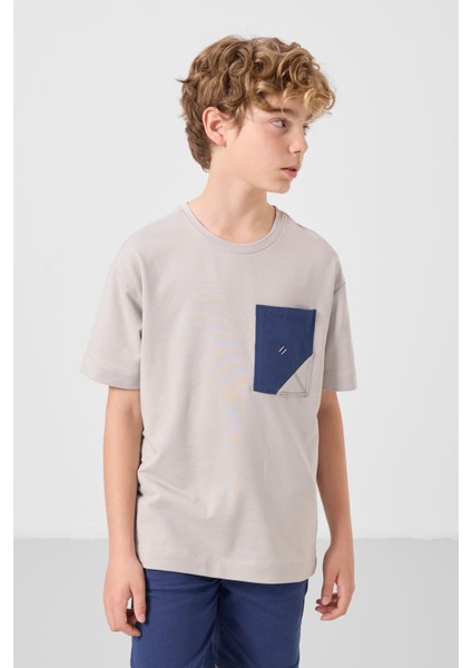 Taş-Parlament Pamuklu Oversize Fit Dokuma Hafif Esnek Chino Erkek Çocuk Şort Takım - 11278