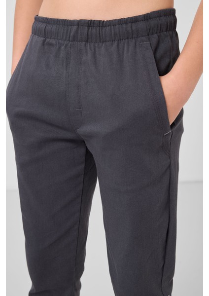 Gri Standart Fit Dokuma Hafif Esnek Chino Erkek Çocuk Pantolon - 11272