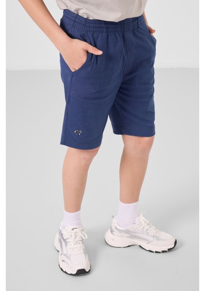 Taş-Parlament Pamuklu Oversize Fit Dokuma Hafif Esnek Chino Erkek Çocuk Şort Takım - 11277
