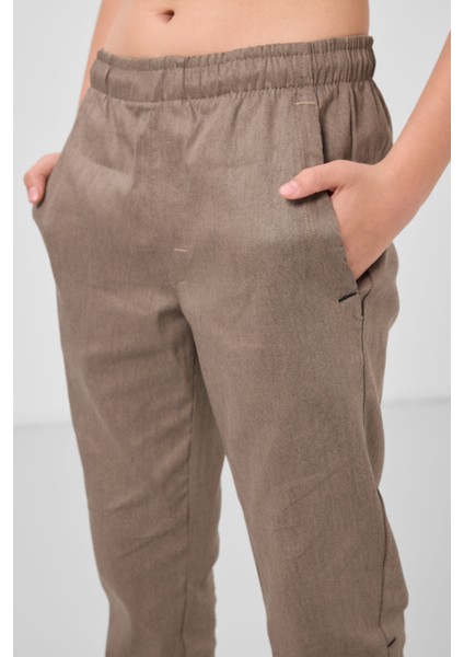 Camel Standart Fit Dokuma Hafif Esnek Chino Erkek Çocuk Pantolon - 11272
