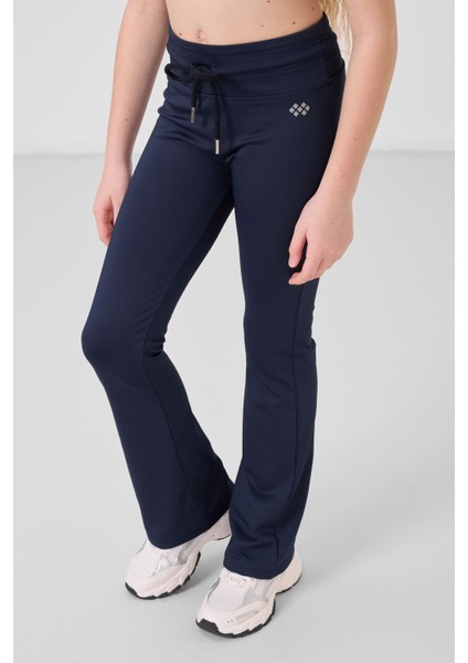 Indigo Esnek Standart Fit Basic Performans Ispanyol Paça Kız Çocuk Tayt - 75193