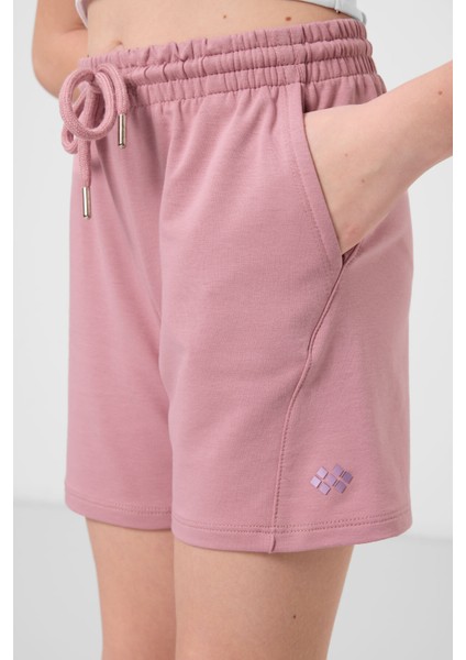 Gül Kurusu Pamuklu Yumuşak Dokulu Standart Fit Basic Kız Çocuk Şort Takım - 75184 fiyatları