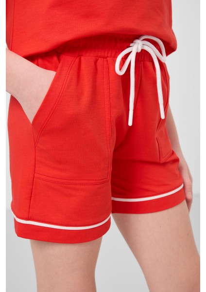 Fiesta Pamuklu Yumuşak Dokulu Standart Fit Basic Kız Çocuk Şort Takım - 75183 fırsatları