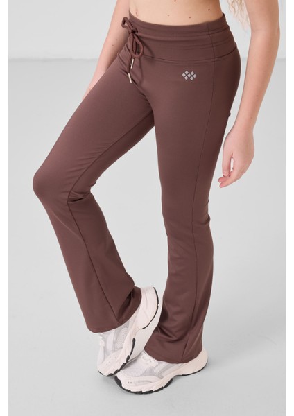 Kahverengi Esnek Standart Fit Basic Performans Ispanyol Paça Kız Çocuk Tayt - 75193 fiyatları