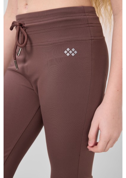 Kahverengi Esnek Standart Fit Basic Performans Ispanyol Paça Kız Çocuk Tayt - 75193 modelleri