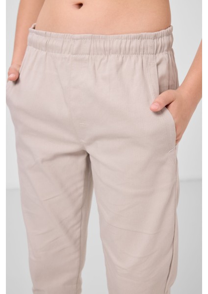 Taş Standart Fit Dokuma Hafif Esnek Chino Erkek Çocuk Pantolon - 11272