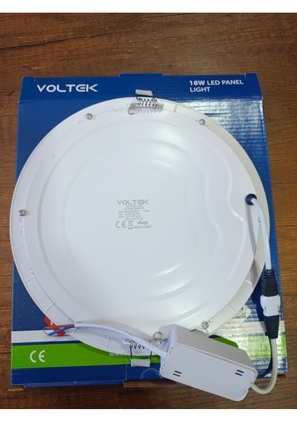 18W 8” Yuvarlak Slim LED Panel Armatür Gün Işığı 3000 K