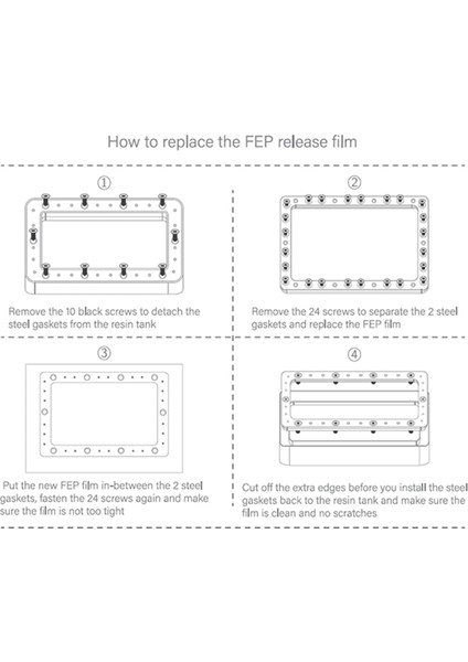 6 Adet Fep Film 3D Yazıcı Parçaları, Mars 2 Için, Mono 4k, 200X140X0.15MM (Yurt Dışından) indirimleri
