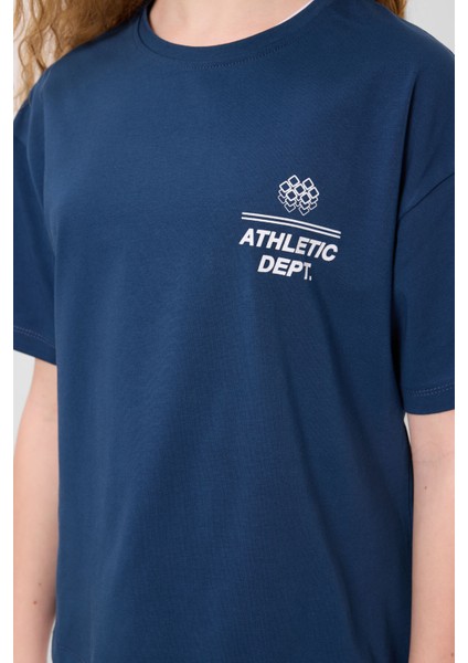 Parlament Pamuklu O Yaka Oversize Fit Baskılı Kız Çocuk T-Shirt - 75178