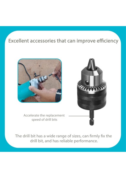 763198-1 Matkap Ucu Adaptörü 3/8 Inç, Elektrikli Matkap Adaptörü (Yurt Dışından)