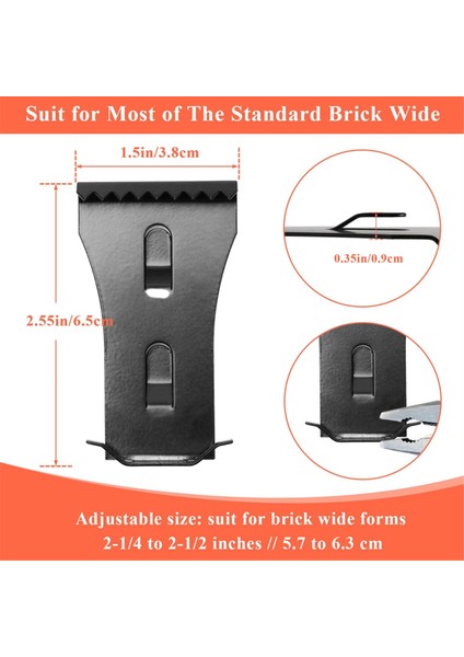 Metal Tuğla Klips Kancaları Matkapsız Duvar Tuğla Askısı (Yurt Dışından)