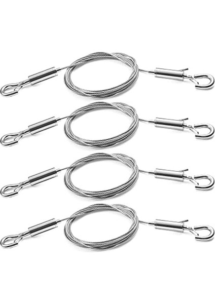 4 Adet 2m X1.5mm Ayarlanabilir Resim Askısı - Paslanmaz Çelik Tel Halat (Yurt Dışından)