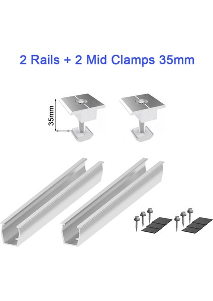 Güneş Paneli Montaj Braketi Rayları Kelepçe Sabitleme Modülü Montajı, 35MM (Yurt Dışından) indirimleri