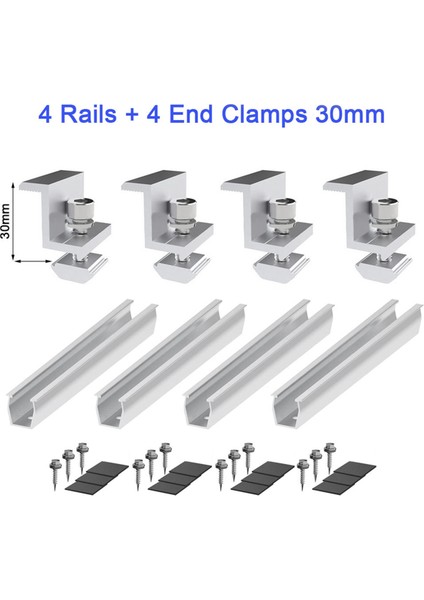 Trapez Çatı Için Orta Kısımlı Güneş Paneli Montaj Braketi 30MM (Yurt Dışından)