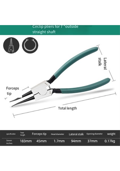 4 Adet Segman Pensesi Seti, 7 Inç Düz/eğik Çeneli, (Yurt Dışından) fırsatları