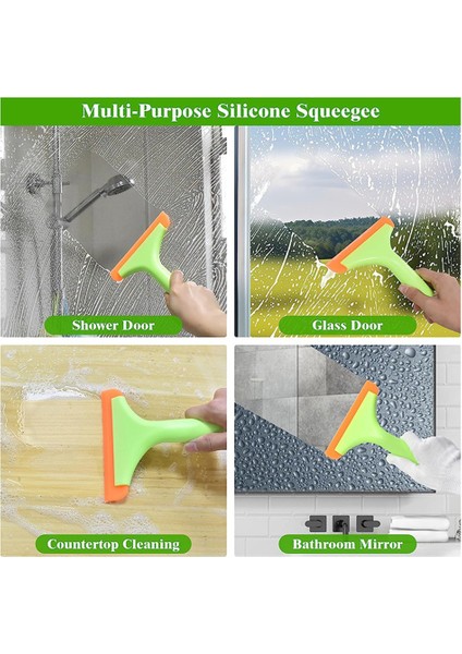 Esnek Squeegee Pencere Duş Squeegee, Çimen Yeşili (Yurt Dışından)