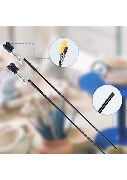 Airbrush Püskürtme Için Timsah Klips Çubukları ve 1 Adet Temizleme Fırçası (Yurt Dışından)