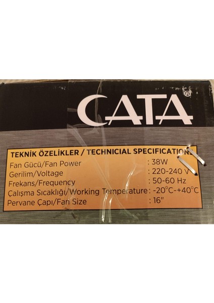 CT-3020 Akçay Ayakli Vantilatör