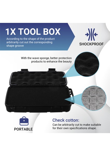Siyah Sert Kabuklu Abs Taşıma Alet Kutusu Darbeye Dayanıklı Taşınabilir Alet Kutusu (Yurt Dışından) fırsatları