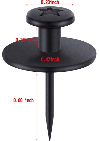 60 Paket Siyah Çift Başlı Resim Asma Çivileri (Yurt Dışından)