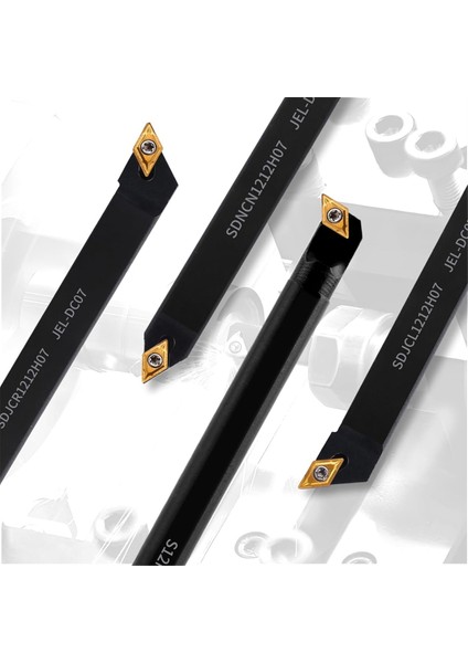 1/2ın Shank 14 Adet Kit-4 Adet Takım Tutucu 10 Adet DCMT21.51 Karbür Uç (Yurt Dışından)