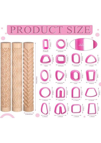 Küpe Yapımı Için 18 Parça Polimer Kil Kesici, Polimer Kil Silindiri (Yurt Dışından) fiyatları