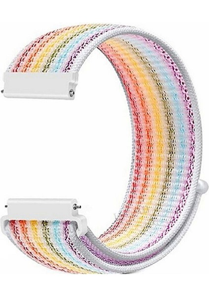 Huawei Watch Gt5 Pro 46MM ile Uyumlu Kordon Cırt Cırtlı Spor Kumaş Kayış