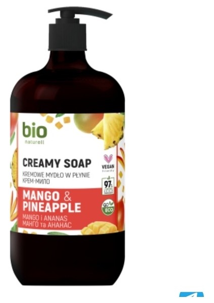 % 97 Organik ve Vegan Sıvı El Sabunu Mango & Pıneapple 946 Ml.