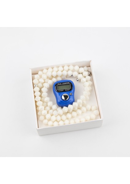 Hediyelik Zikirmatik ve Tesbih Seti Kutulu - Mavi Renk