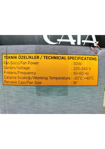 CT-3021 Datça Ayaklı Vantilatör