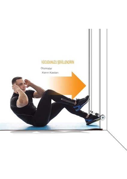 Barfiks Çubuğu 60-100 cm Çift Süngerli Ayarlanabilir Barfiks Çekme Demiri Barfiks Aleti