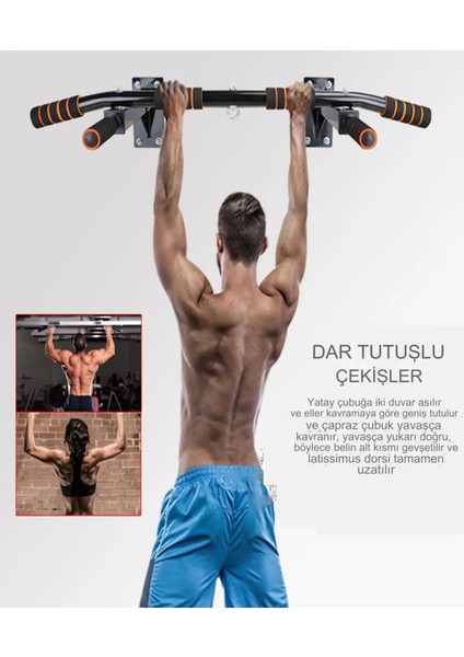 Duvar Barfiksi Güçlü Duvara Monte Kapı Barfix Çubuğu Demiri
