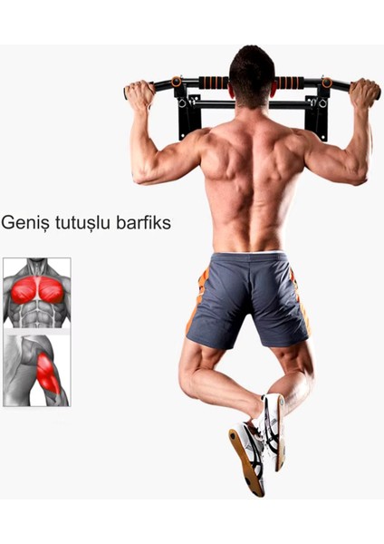 Duvar Barfiksi Güçlü Duvara Monte Kapı Barfix Çubuğu Demiri