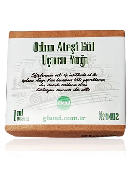 Odun Ateşi Gül Uçucu Yağı - Rosa Damascena 1ml