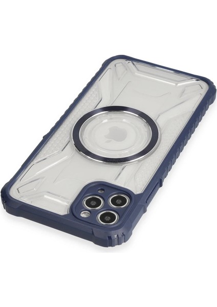 Iphone 11 Pro Max Kılıf Prag Magneticsafe Kapak - Lacivert Bstmy
