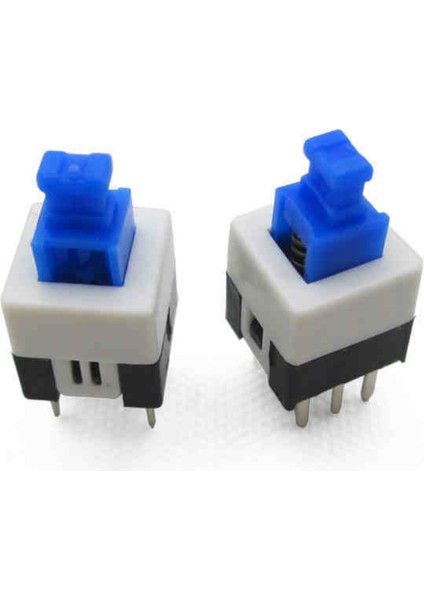 Tactile Push Button On - Off Anahtarlı Switch 7x7 mm 6 Bacaklı Kilitli