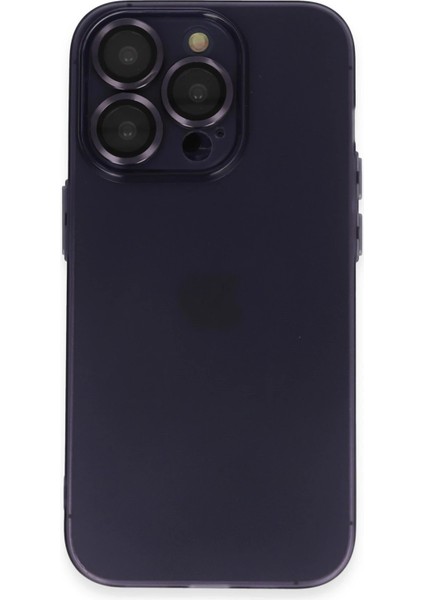 Iphone 14 Pro Max Kılıf Luko Lens Silikon - Derin Mor Bstmy