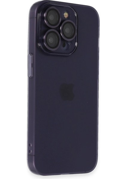 Iphone 14 Pro Max Kılıf Luko Lens Silikon - Derin Mor Bstmy
