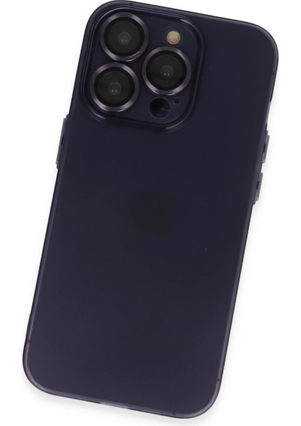 Iphone 14 Pro Max Kılıf Luko Lens Silikon - Derin Mor Bstmy