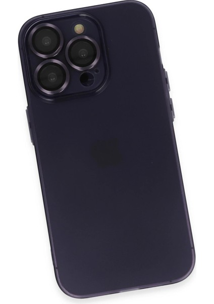 Iphone 14 Pro Max Kılıf Luko Lens Silikon - Derin Mor Bstmy